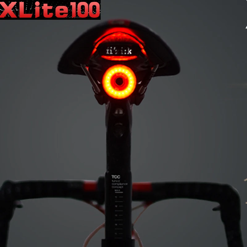 

Bicycle taillights Intelligent sensor Brake lights usb xlite100 Bike Light Road bike MTB Rear taillights & Number plate bracket