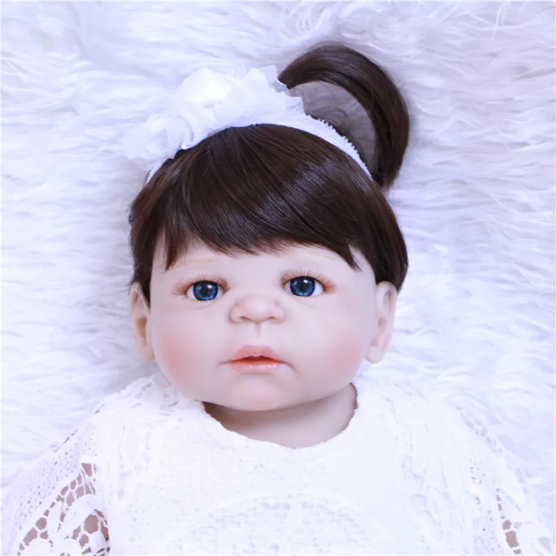 Кукла-реборн силиконовая 55 см с кружевом | Игрушки и хобби
