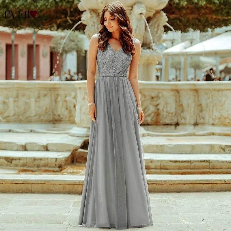 Женское кружевное платье подружки невесты Ever Pretty элегантное формальное трапеция