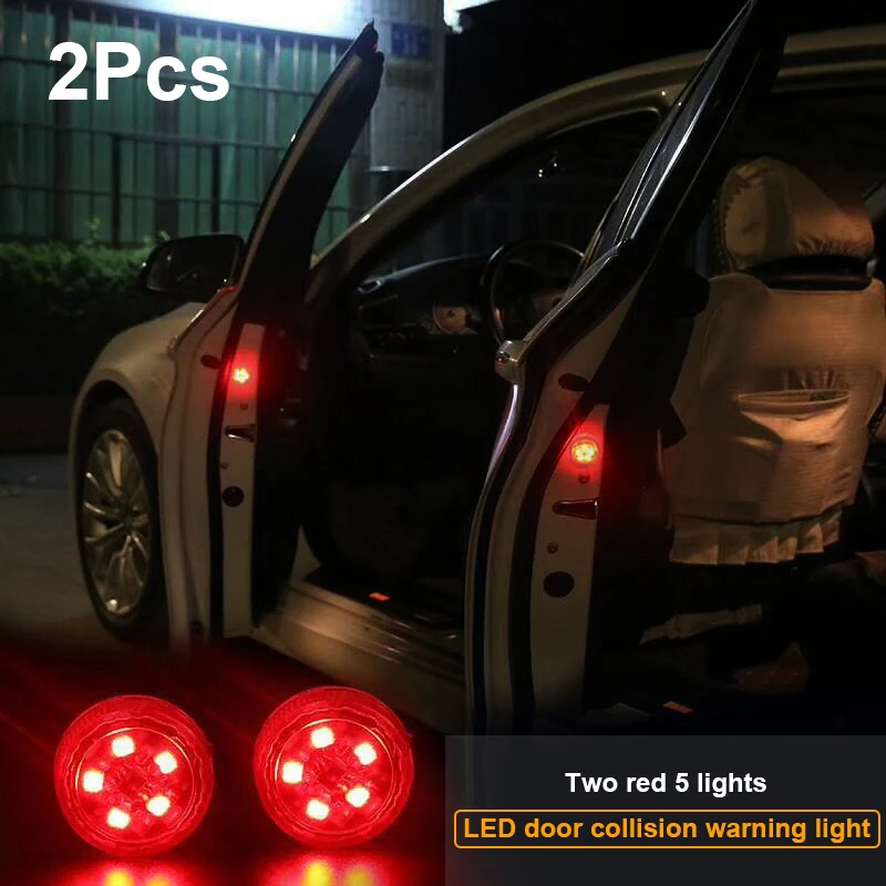 2 шт. светодиодный Двери Автомобиля Предупреждение светильник для Volkswagen VW Passat B6 B7 Golf 4 6 7 Jetta защитные перчатки анти-столкновения сигнальный светильник мерцающий светильник