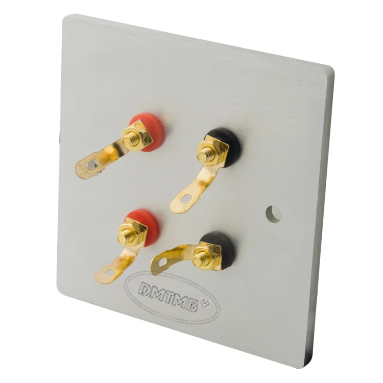 Настенный алюминиевый динамик с 4 портами|wall plate|sound wall platebanana plate |