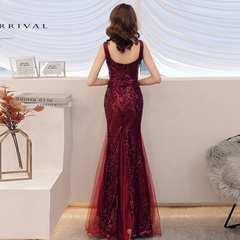 Роскошное женское длинное вечернее платье в стиле знаменитостей сексуальное