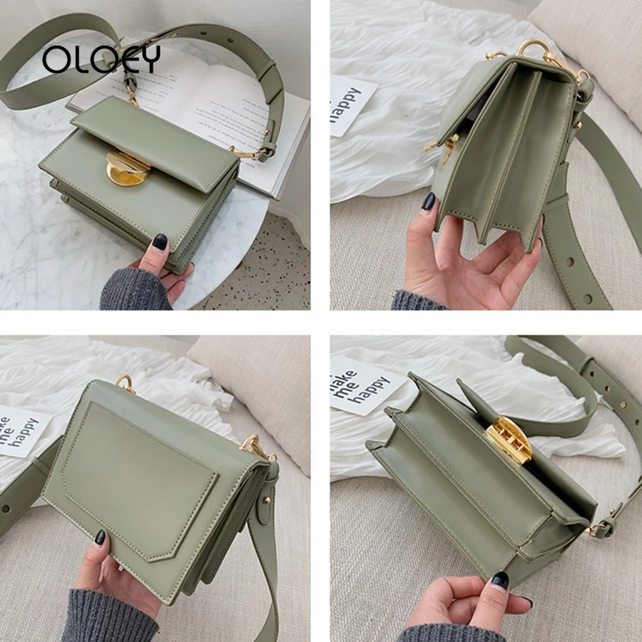 Сумка-мессенджер Bolso маленькая квадратная с широким плечевым ремнем 2019 | Багаж и