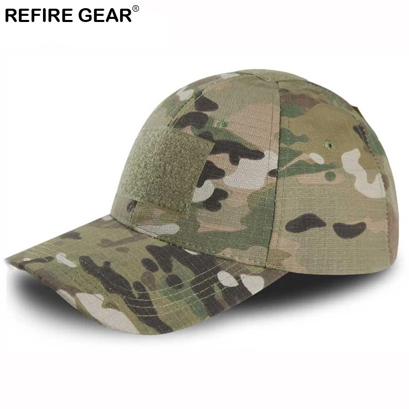 Мужская камуфляжная бейсболка ReFire Gear Кепка для походов и охоты с Рипстоп