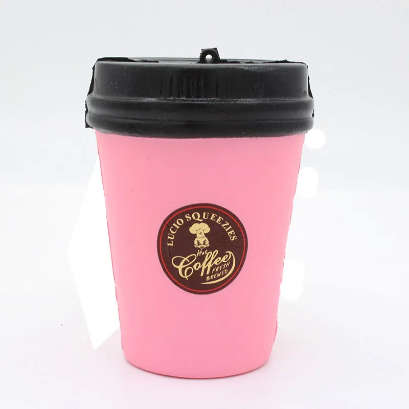 10cm Pink Cup Мягкая медленно растущая игрушка мороженое хлеб булочка торт Милая Ароматизированная подвеска малыш забавная игрушка подарок оптом антистрессовые детские игрушки - Цвет: 10cm Pink Cup