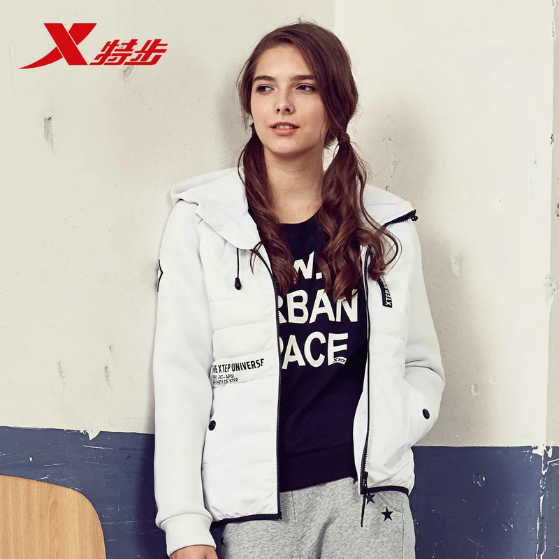 883428449004 Xtep women's sports cotton clothing lightweight fashion jacket running official | Спорт и развлечения