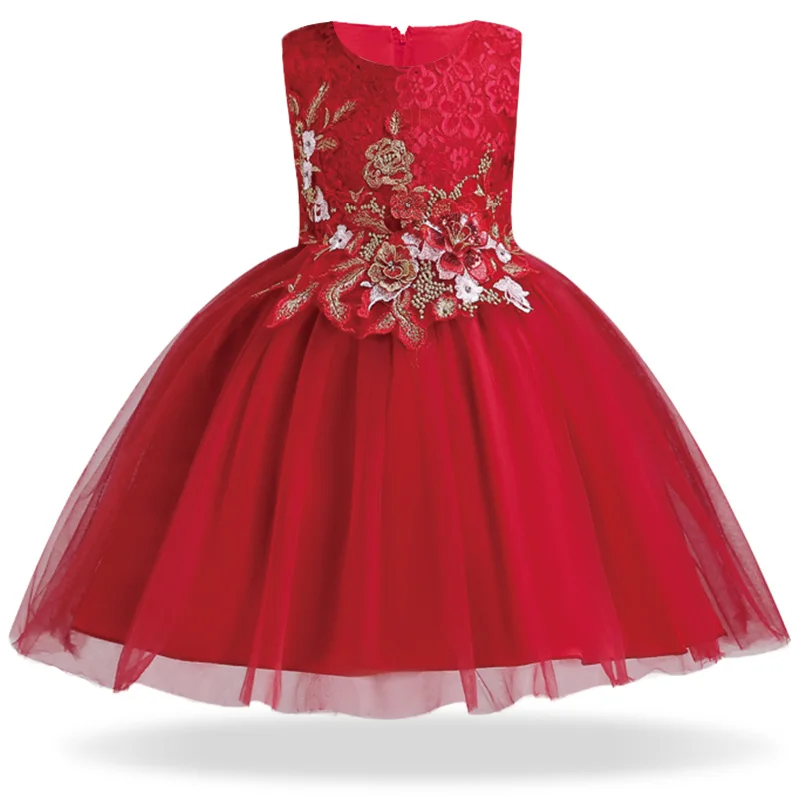 2018 Kids Tutu Birthday Princess Party Dress for Girls Infant Lace Children Bridesmaid Elegant Girl baby Clothes | Детская одежда и