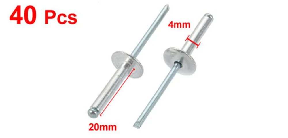 UXCELL алюминиевые заклепки с открытым концом 40 шт. заклепка большим фланцем