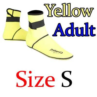 S yellow 3 мм Неопреновая Обувь для подводного плавания, носки для подводного плавания, пляжные ботинки, гидрокостюм, предотвращающий появление царапин, согревающий, нескользящий, для зимнего плавания - Цвет: S yellow
