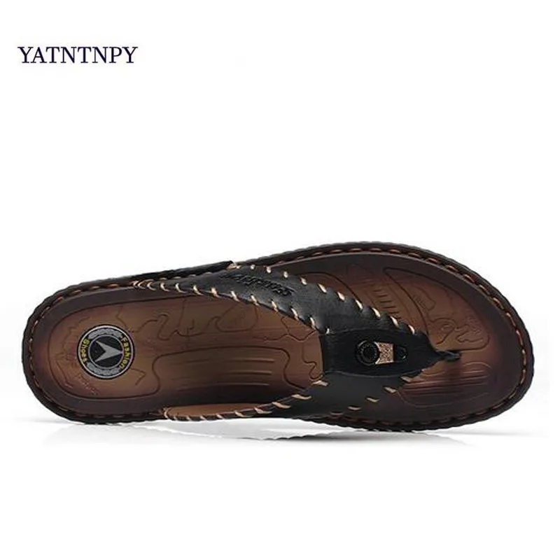 YATNTNPY/Новое поступление мужские сандалии летние Вьетнамки пляжные высокого