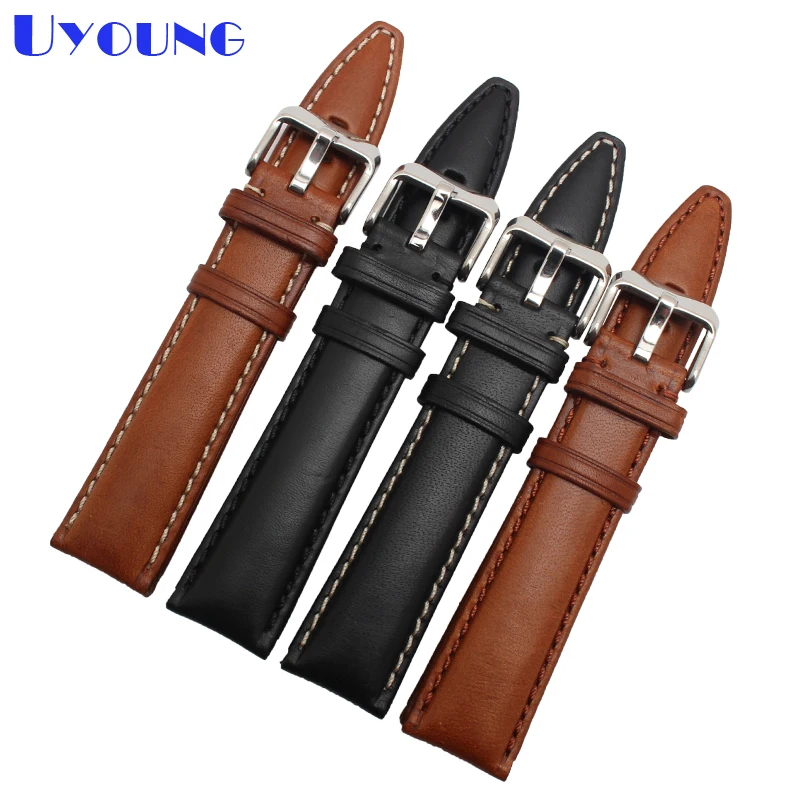 

Italian cowhide watch band 18 20 22 24mm Genuine leather watchband general all-match watch strap wristwatches band