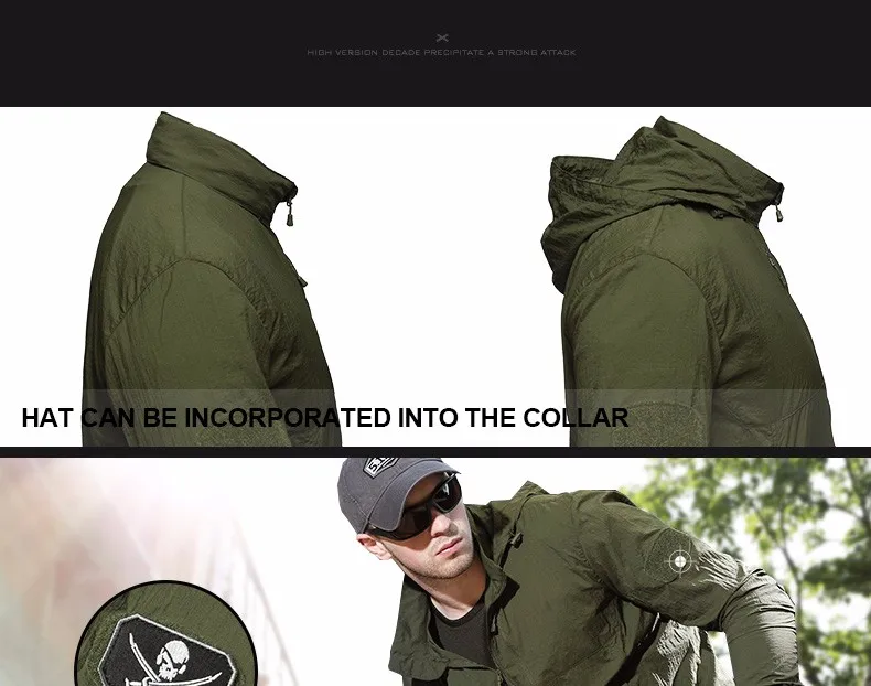 CQB Тонкая курта- ветровка тактическая летняя, для рыбалки, охоты и туризма. Водоотталкивающая, дышащий стильные ветровки