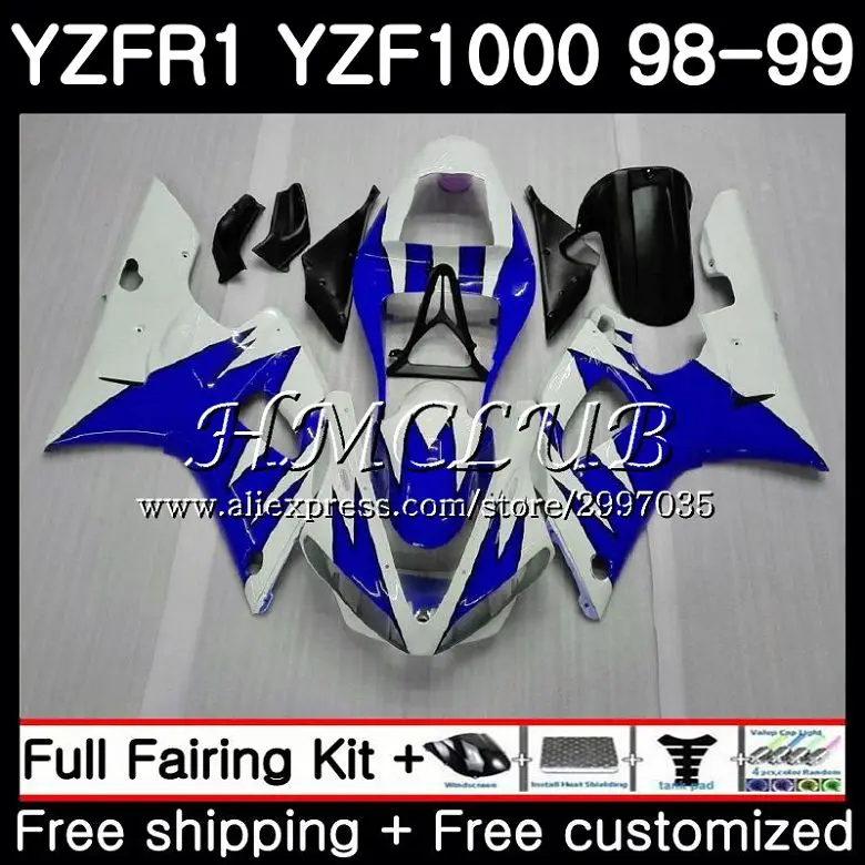 

Bodys For YAMAHA YZF 1000 blue flames YZF1000 YZF R1 1998 1999 Frame 18HC.18 YZF R 1 YZF-R1 98 99 YZF-1000 YZFR1 98 99 Fairing