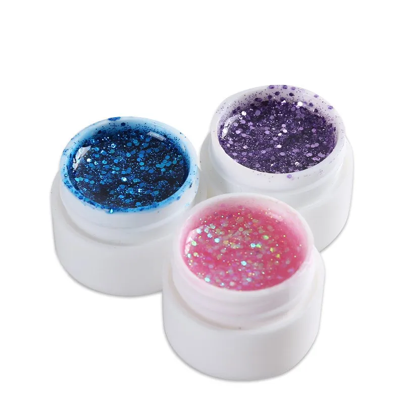 12 Pots Glitter Colors UV Gel Nail Art Tips Shiny Cover Extension Manicure | Красота и здоровье