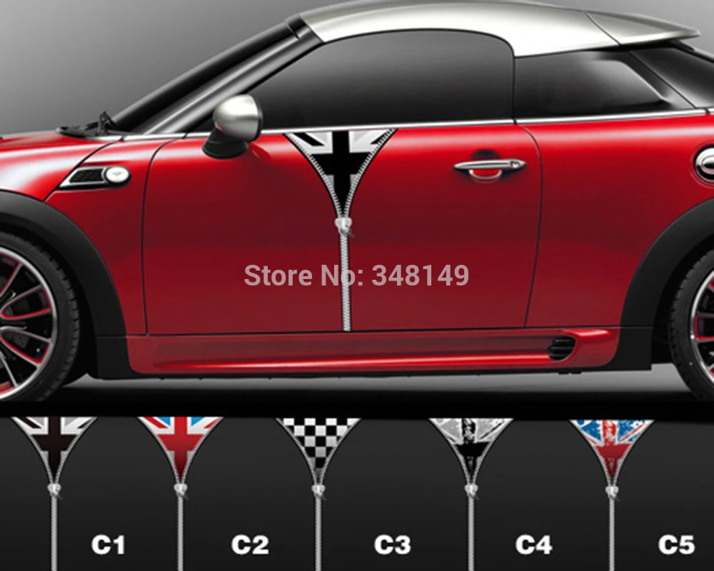 2 х Новые стильные аксессуары на молнии украшение автомобиля наклейки и двери для