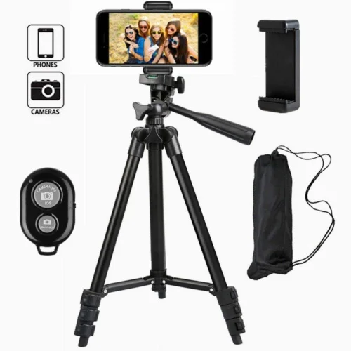 

3in1 1set 3110 3120 Camcorder Digital Camera Tripod + Phone Holder Stand+ Bluetooth Remote Shutter Control For Nikon Canon