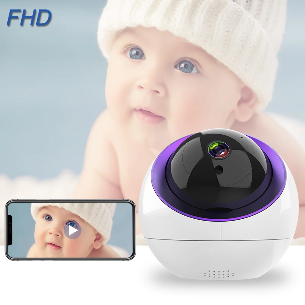 Видеоняня с камерой FHD 1080P IP камера WiFi ИК Ночное Видение двухсторонняя аудио сигнализация детская Спящая няня камера видеоняня