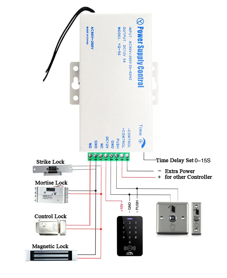 Система контроля допуска к двери переключатель питания 3A/AC 110~ 240V DC 12V для RFID отпечатков пальцев устройство контроля доступа машина