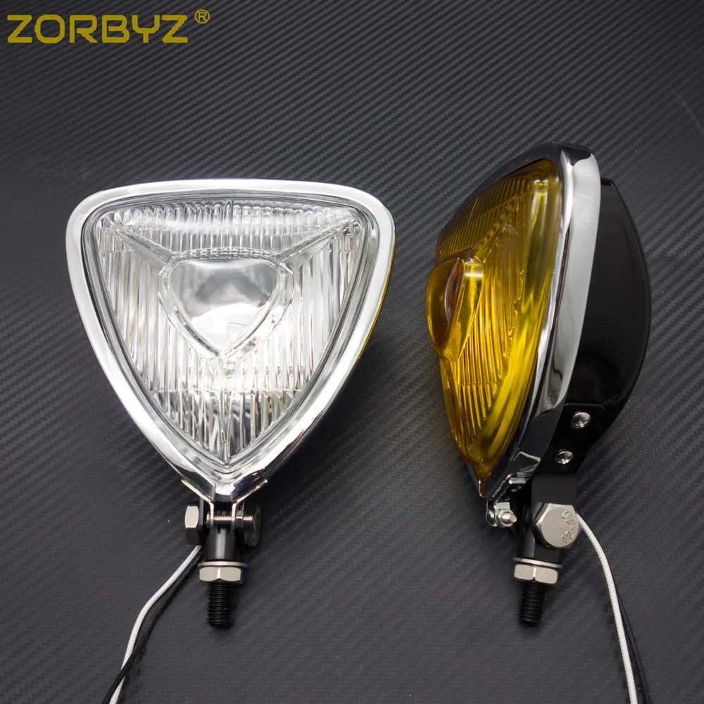 ZORBYZ мотоцикл металлический черный треугольник фара плоская задняя для Harley Honda