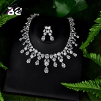 be 8 beautiful water drop design aaa cubic zirconia women jewelry sets wedding bride dress accessories bijoux femme ensembles117