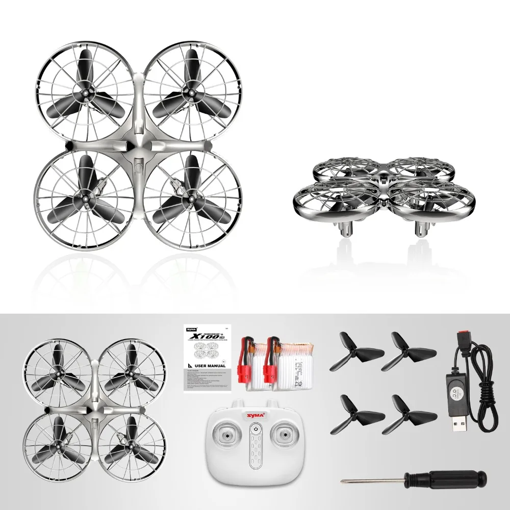 SYMA X100 Дрон для избегания столкновений 2 4 ГГц 4CH RC Квадрокоптер 360 флип против хобби