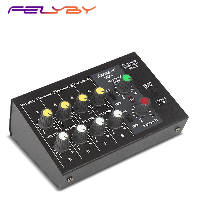 FELYBY MIX 8 мини миксер с реверберацией канальный портативный профессиональный