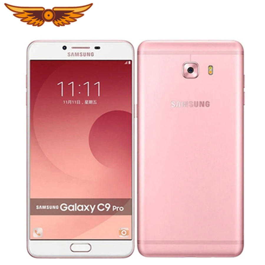 samsung Galaxy C9 Pro, разблокированный, 6,0 дюймов, 6 ГБ ram, 64 ГБ ram, LTE, 4G, 16,0 Мп камера, четыре ядра, 4000 мАч, Android 6,0, смартфон