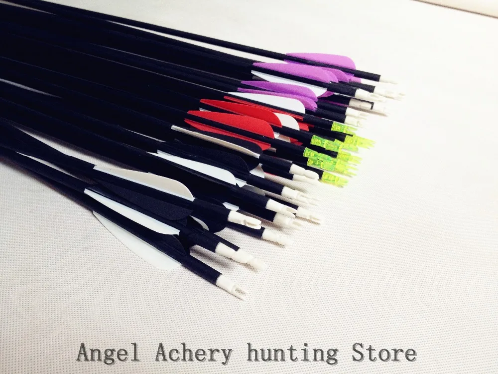 36 шт. углеродные стрелы 500 с изменяемой стрелой для изогнутого лука/блочного лука