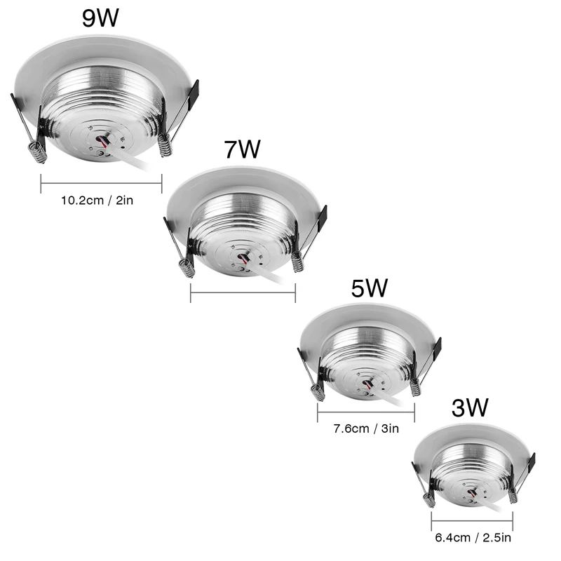 Светодиодный точечный светильник LemonBest 3 Вт 5 7 9 с регулируемой яркостью цвета