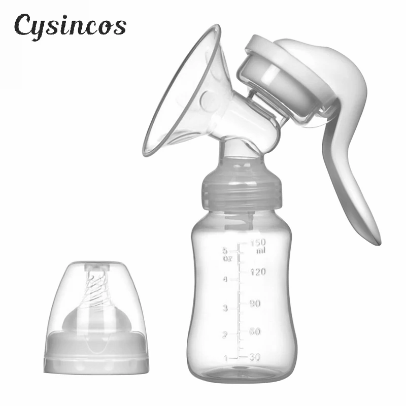 CYSINCOS ручной молокоотсос мощный детский сосок всасывающий 150 мл бутылочки для кормления молока молокоотсосы Бутылочки для сосания