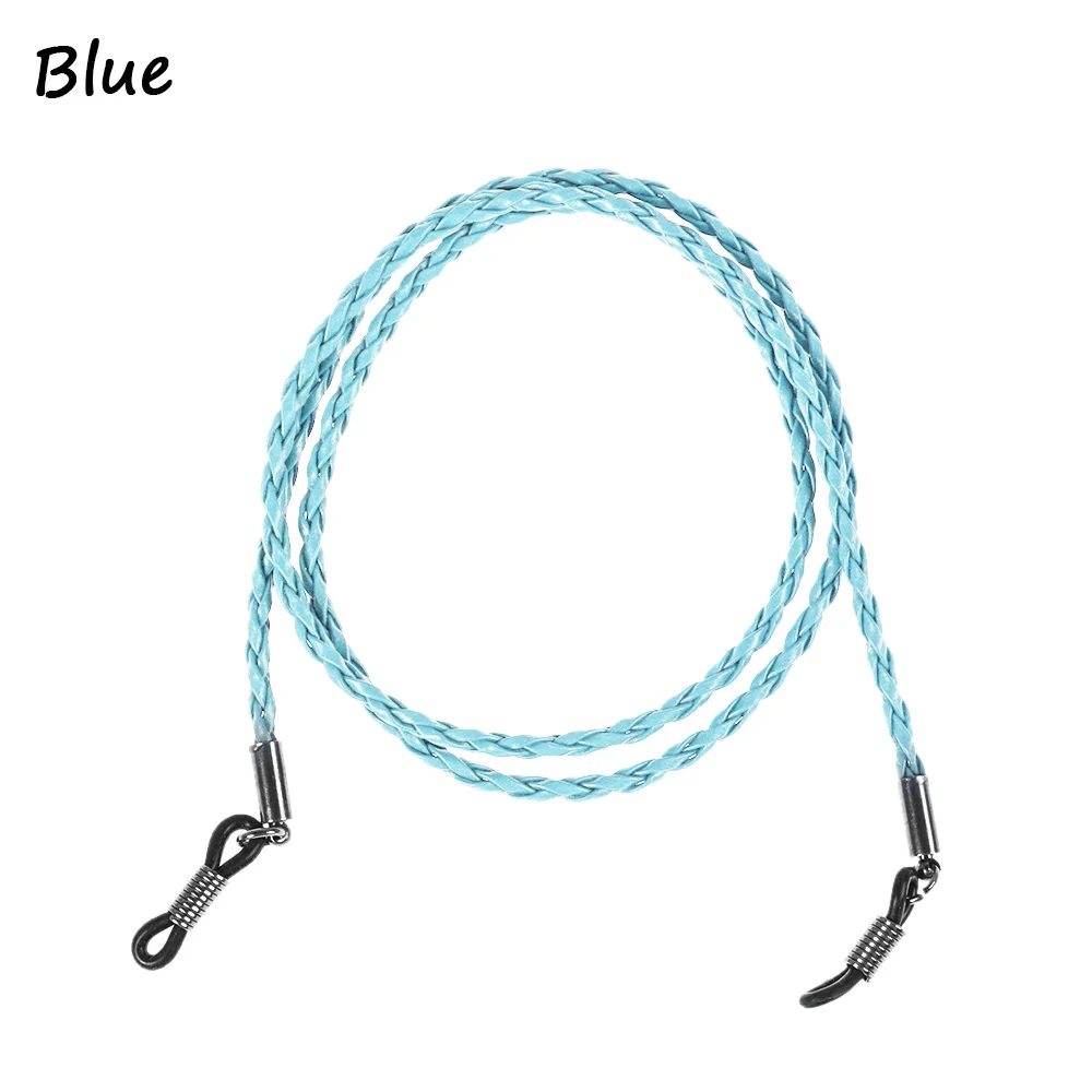 Blue Новые модные женские цепочки для очков, черные акриловые бусины, цепи, противоскользящий шнур для очков, держатель для очков, шейный ремешок, веревка для очков для чтения - Цвет: Blue