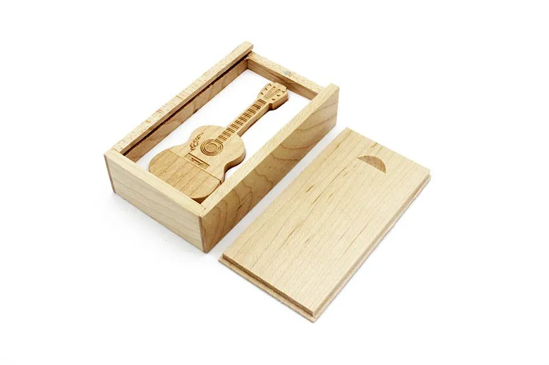 JASTER USB 3,0 логотип Заказная натуральная деревянная гитара+ коробка Флешка 4 ГБ 8 ГБ 16 ГБ 32 ГБ деревянная гитара s usb флеш-накопитель карта памяти