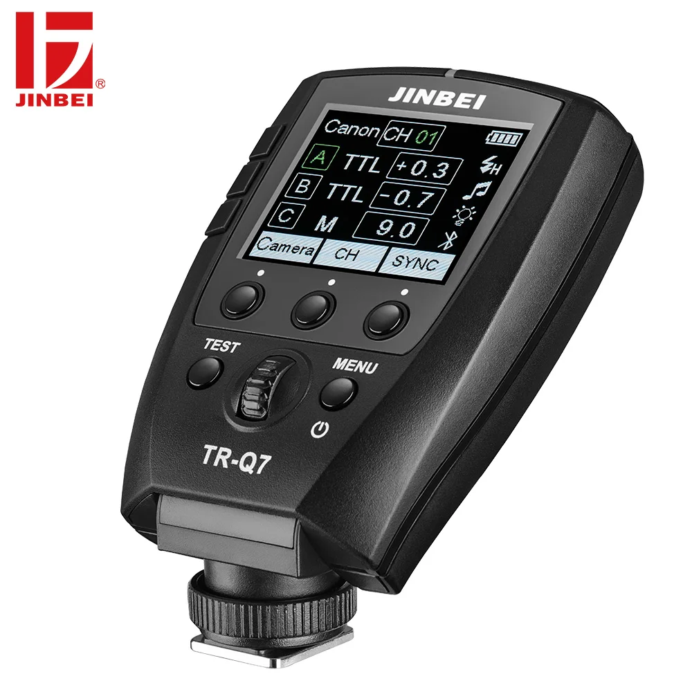 JINBEI TR-Q7 вспышка HSS триггер для Canon Nikon sony Fuji Olympus Panasonic радио светильник фотографии беспроводной пульт дистанционного передатчика