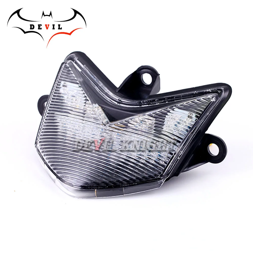 clear 1 Встроенные светодиоды в мотоцикл задний фонарь с сигнал поворота для Kawasaki 2004 2005 ZX10R ZX-10R ZX 10R 04 05 - Цвет: clear 1