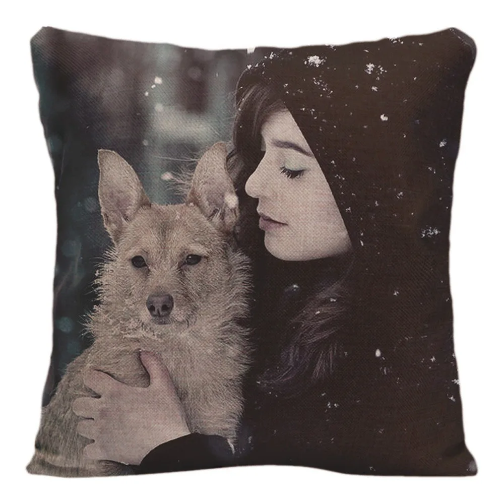 Наволочка для подушки Beauty & Her Dog декоративные наволочки автомобиля Детские и