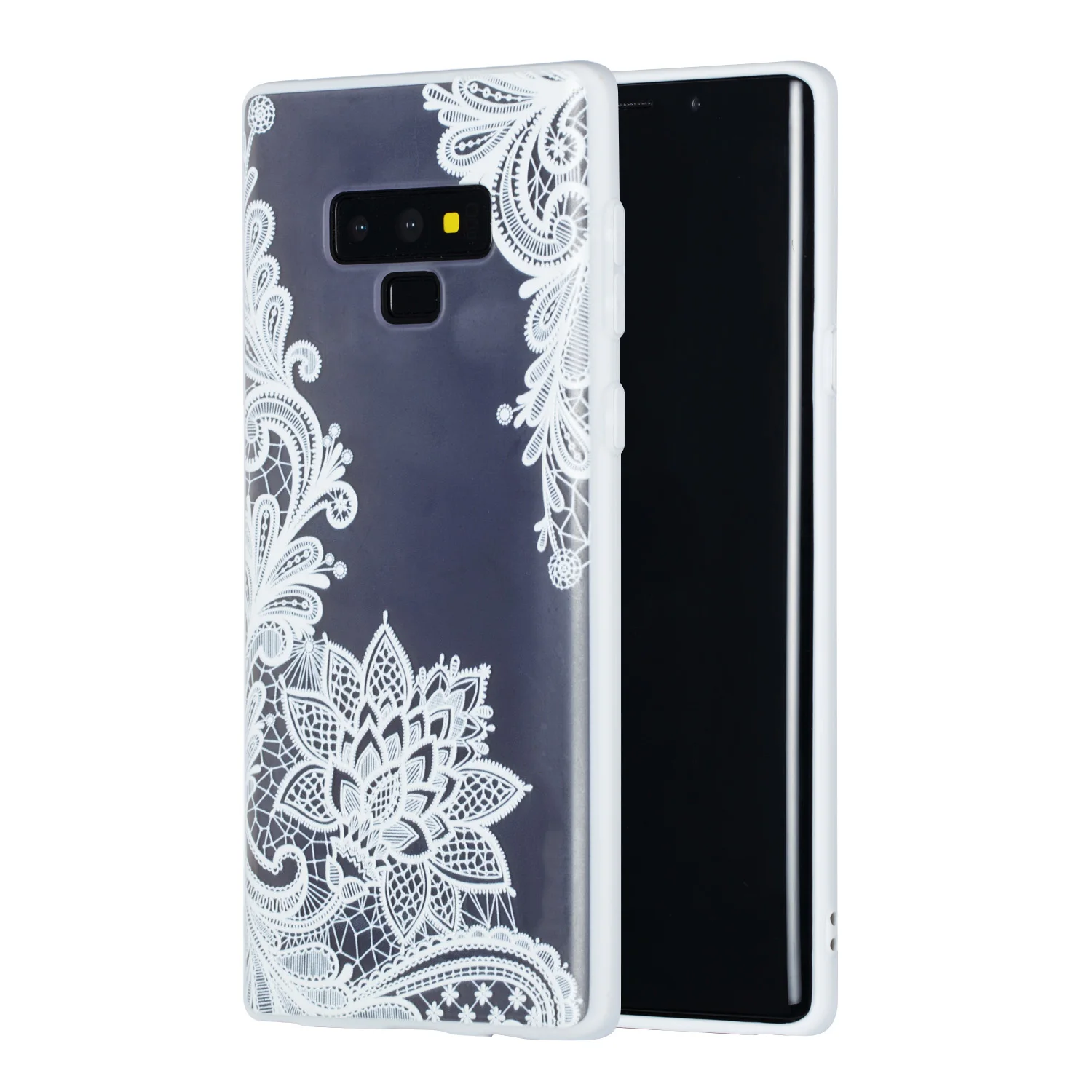 Для samsung Note 9 A720 A6 Plus A8 2018 Роскошный Ретро кружевной цветок Твердый корпус для