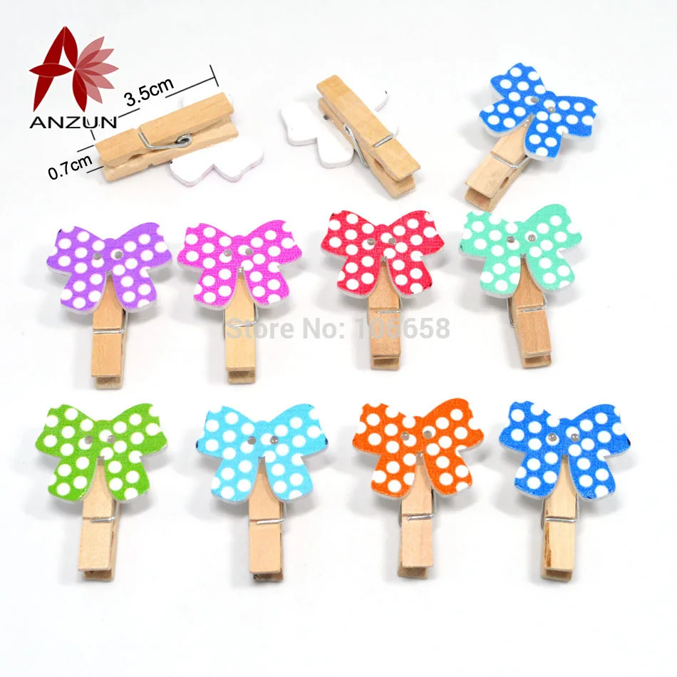 Mixed Ribbon bow peg 10 шт. 7x35 мм натуральные деревянные зажимы с очаровательными лошадьми для держатели для фото бумаги прищепка ремесло открытка фото настенные деревянные прищепки - Цвет: Mixed Ribbon bow peg