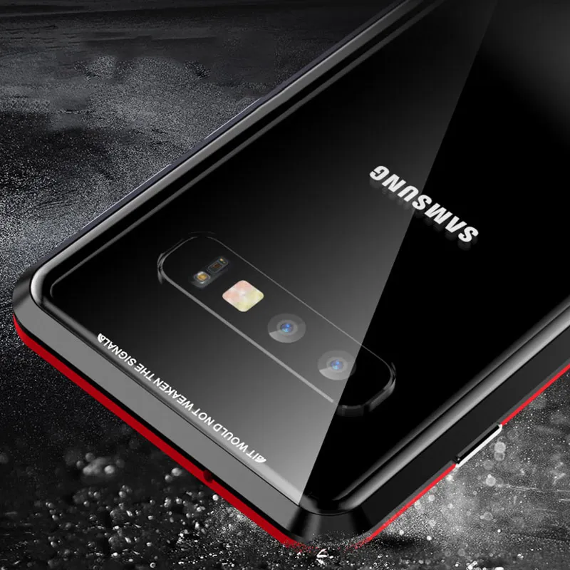 Tongdaytech закаленное стекло с магнитом чехол для samsung Galaxy S10 Plus 360 чехол s двухстороннее стекло металлический чехол для S8 S9 Plus Note 9