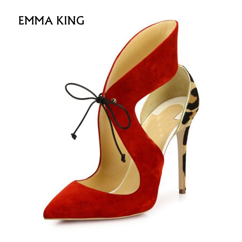 Новинка Роскошные Очаровательные замшевые туфли лодочки с леопардовым принтом