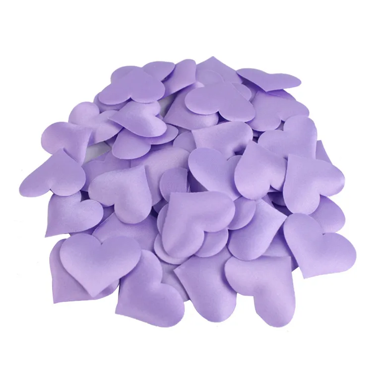 love lavender Zilue 100 шт./пакет ткань сердце 3,5x2,5 см Свадьба День Святого Валентина конфетти украшение стола Декорации для вечеринки на день рождения поставки - Цвет: love lavender