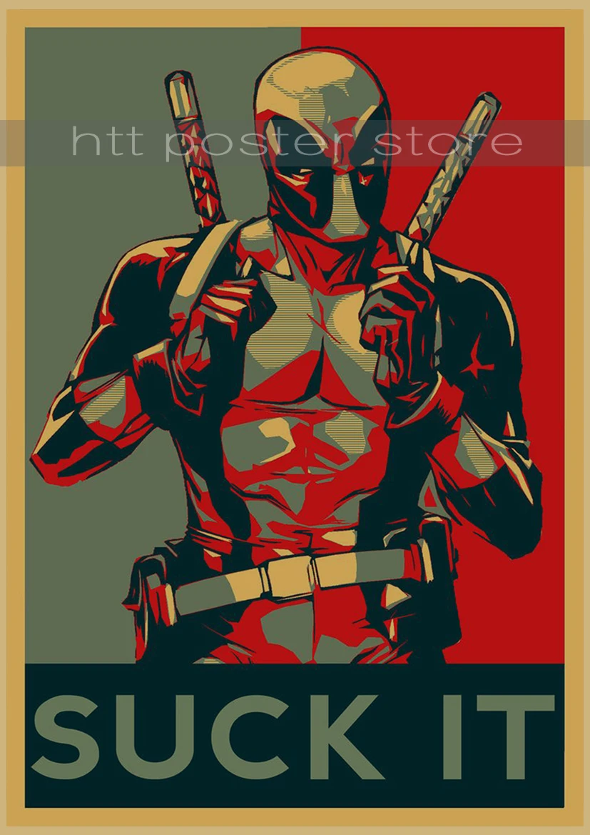 A020 Постеры Дэдпул супергерой Marvel Meng дешевые декоративные наклейки Ryan Reynolds фильмы и видео картины - Цвет: A020