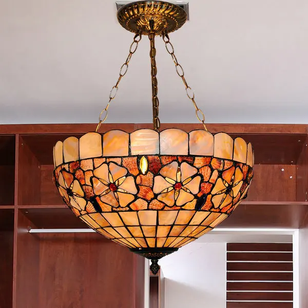 

110-240V Free Shipping Tiffany Metal light pendant D55CM With 3 Lights For Dining Room E27 Excluded Led Bulbs Is Available