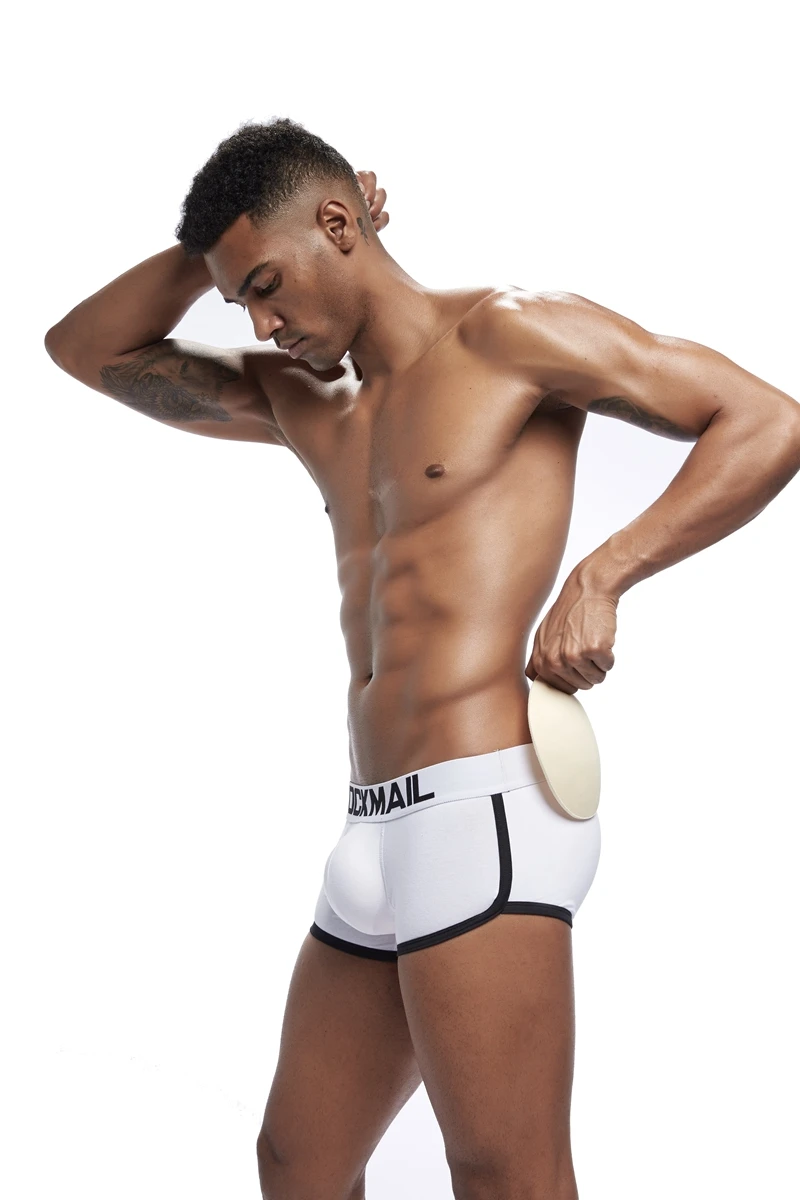 JOCKMAIL усиление выпуклости мягкое Мужское нижнее белье; трусы-боксеры Волшебные ягодицы включают пенис бюстгальтер пуш-ап+ бедра ягодицы Съемная губка