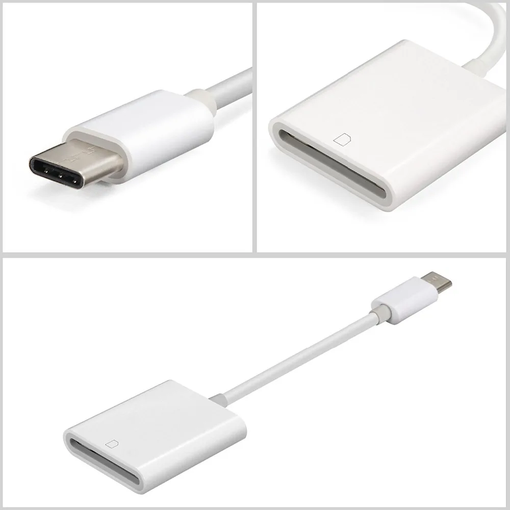 Адаптер для чтения карт памяти Leadzoe USB 3 1 Type C USB-C SD SDXC Для Macbook сотового телефона
