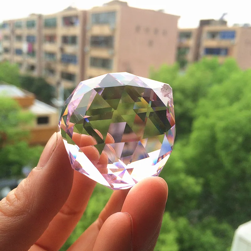 10 шт./лот 40 мм розовая Хрустальная ограненная люстра шарики световые подвески