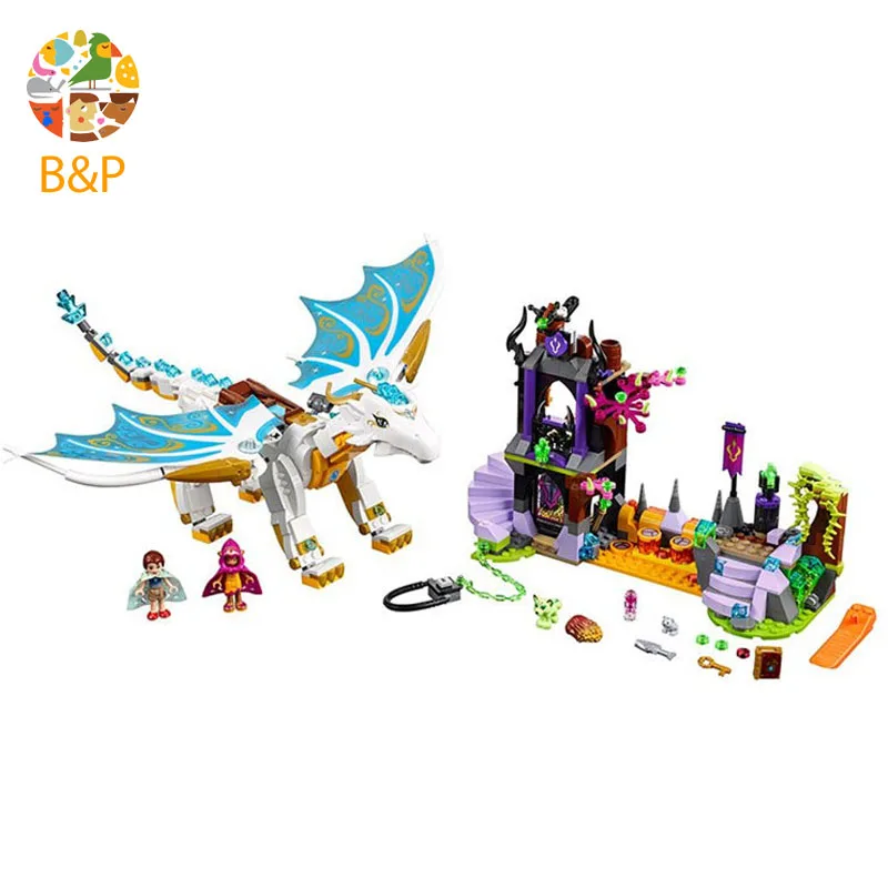 Bela Elves 10550 белый дракон эльф серии долго после спасательных блоков с 41179 девочек