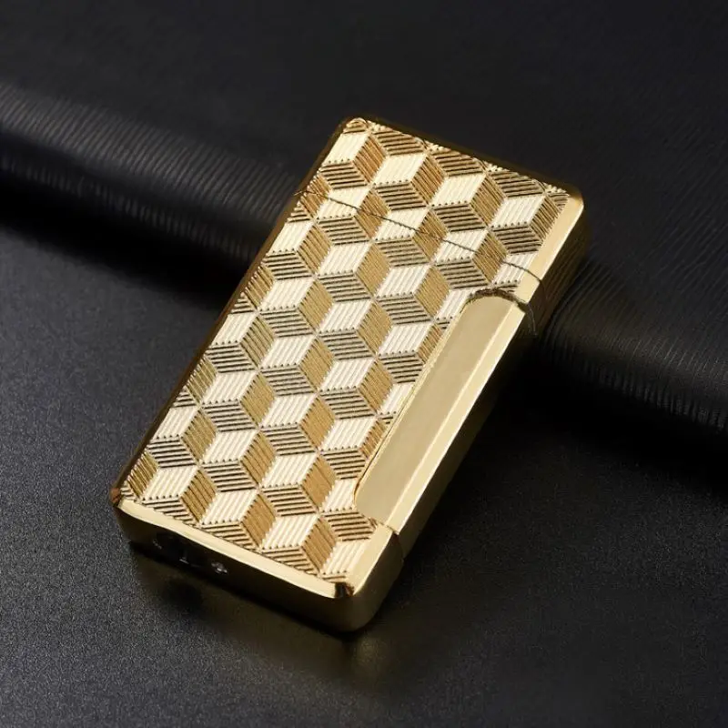 3 стиля ветрозащитная Зажигалка для сигар голубое Надувное пламя персональный