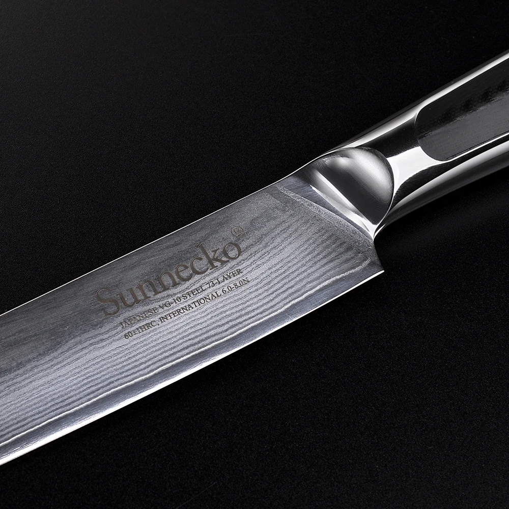 Нож для нарезки овощей и мяса SUNNECKO VG10 японские кухонные ножи из дамасской стали
