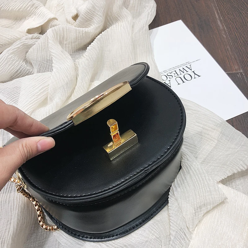 Винтажная круглая дизайнерская сумка через плечо для женщин 2019 PU сумки на