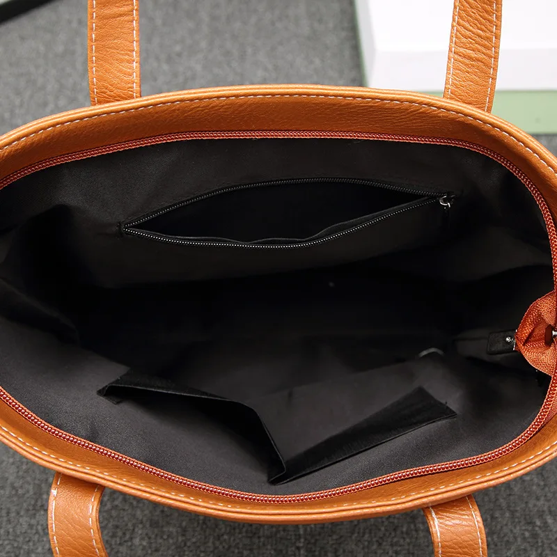 Женская сумка тоут longmiao черная вместительная из искусственной кожи в стиле ретро